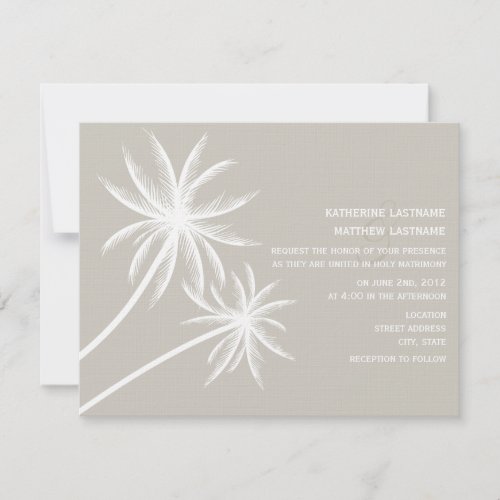 Palm Trees Wedding Invitation
