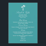 Palm Trees Wedding Menu Card<br><div class="desc">A contemporary design with a touch of tropical flavor,  this Palm Trees collection makes an elegant complement to your seaside celebration. Matching components available at berryberrysweet.com</div>