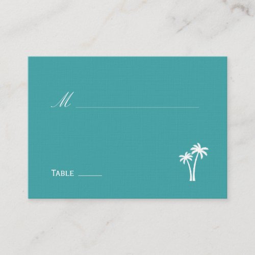 Palm Trees Wedding Place Card Business Card