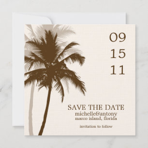 Palm Trees Wedding Save the Date