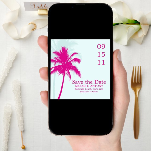 Palm Trees Wedding Save the Date (Front Digital)