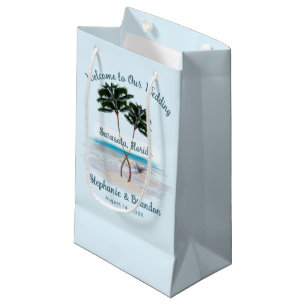 Palm Trees Wedding Welcome Paper Bags