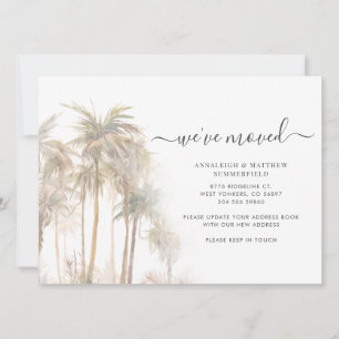 Palm Trees We've Moved Change of Address Moving Announcement
