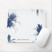 Palm Trees White Glamour Chic Modern Tropical Mouse Pad (With Mouse)