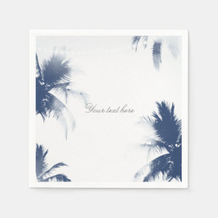 Palm Trees White Glamour Chic Modern Tropical Napkins
