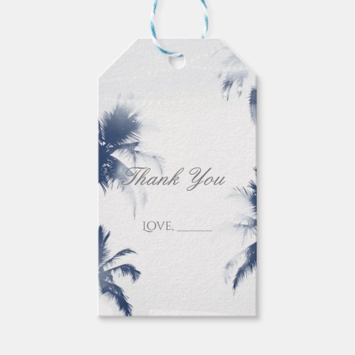 Palm Trees White Heat Glamour Chic Modern Tropical Gift Tags