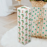 Palm Trees Wine Box<br><div class="desc">This tropical Christmas gift bag features festive palm trees covered in lights and baubles.
Original Watercolor © Michele Davies.</div>