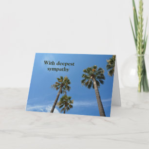 Palm trees - With deepest sympathy Card