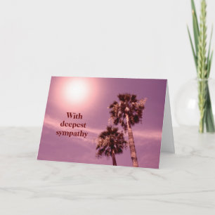 Palm trees  -  With deepest sympathy Card