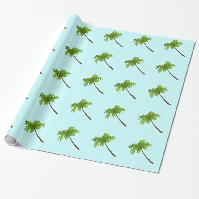 Palm Trees Wrapping Paper (Unrolled)