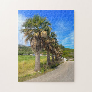 Palm Trees Zakynthos Greece Jigsaw Puzzle