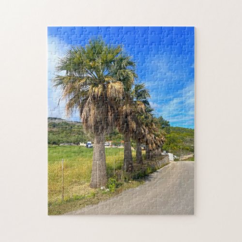 Palm Trees Zakynthos Greece Jigsaw Puzzle