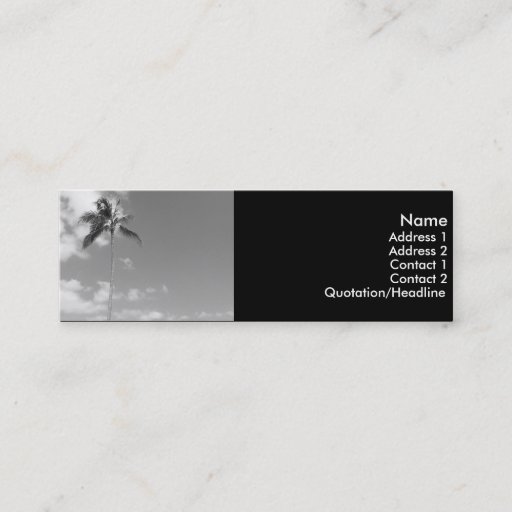 Customizable Palm Treet Skinny Profile Card Business Cards