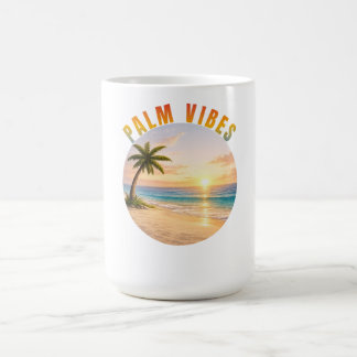 Palm Vibes Sunset Beach Coffee Mug