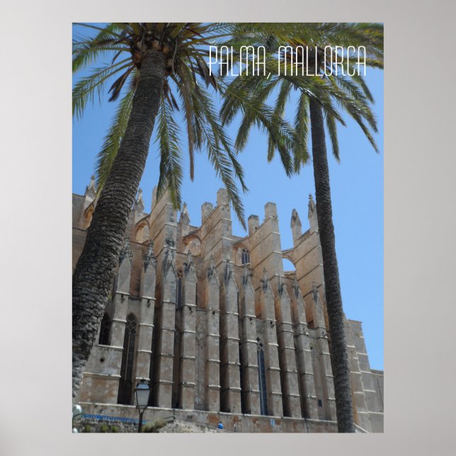 Palma Cathedral Majorca Spain Vacation Poster (Front)