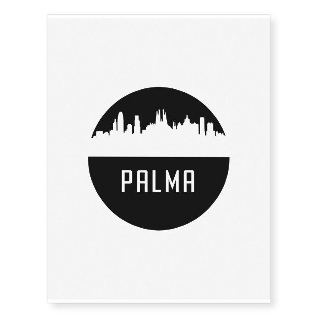 Palma | cities of Spain Temporary Tattoos (Front)