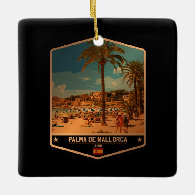 Palma de Mallorca Ceramic Ornament (Front)