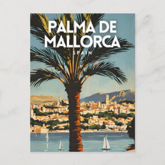 Palma De Mallorca Nostalgic Spain Retro Travel Postcard