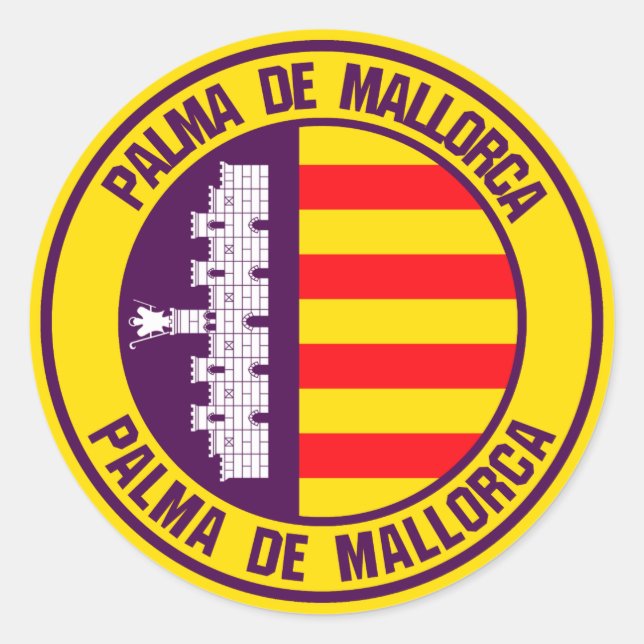 Palma de Mallorca Round Emblem Classic Round Sticker (Front)