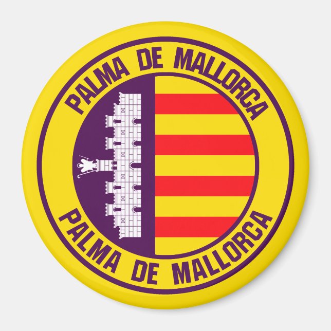 Palma de Mallorca Round Emblem Magnet (Front)