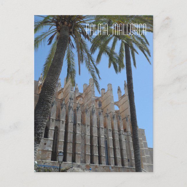 Palma Gothic Cathedral Majorca Spain Travel Postcard (Front)