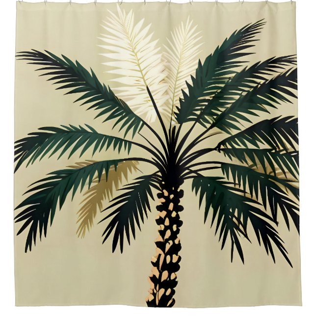 Palmacious Shower Curtain (Front)