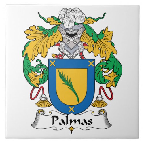 Palmas Family Crest Ceramic Tile