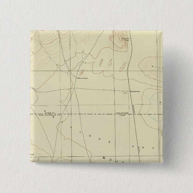 Palmdale quadrangle showing San Andreas Rift Pinback Button (Front)