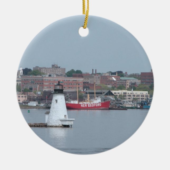 Palmer Island, New Bedford Harbor Ceramic Ornament (Front)