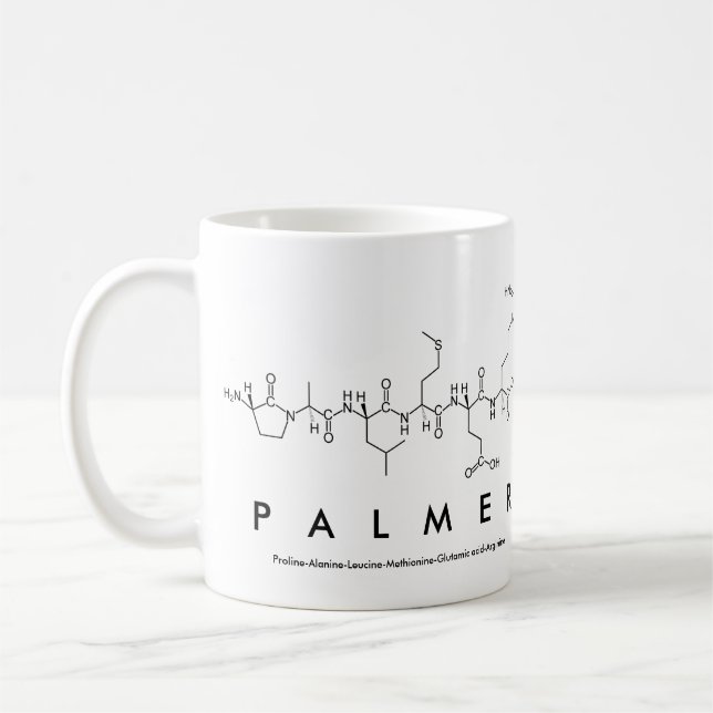 Palmer peptide name mug (Left)