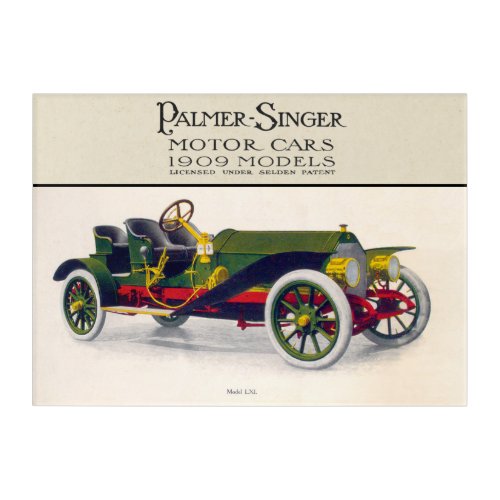 Palmer_Singer Motor Cars 1909 Acrylic Print
