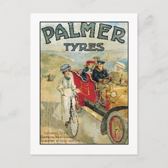 Palmer Tyres Ad Postcard (Front)