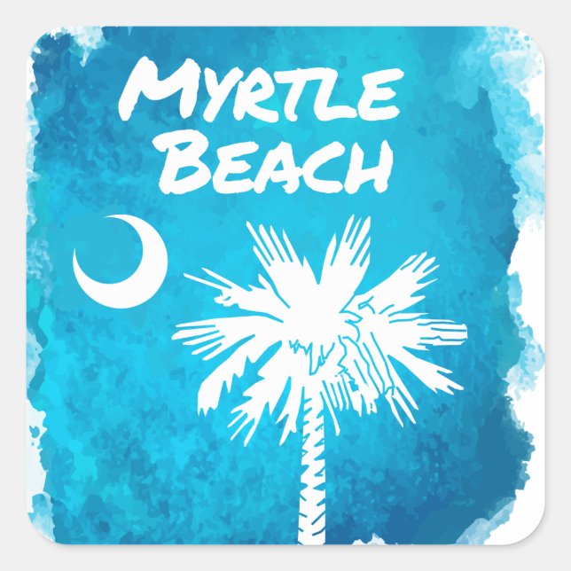 Palmetto Paint Splatter Square Sticker (Front)