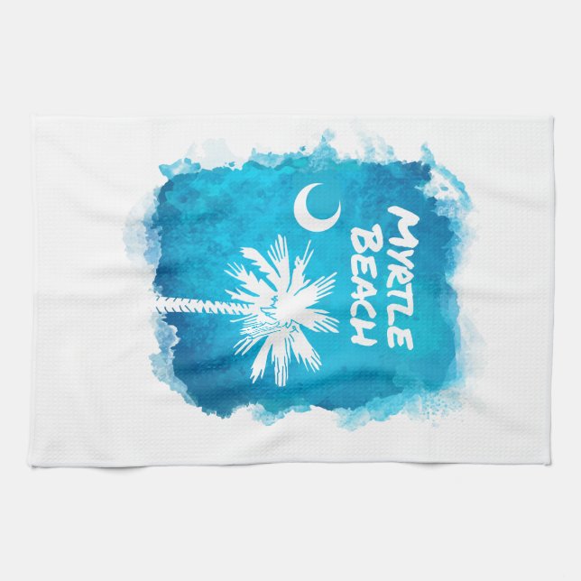 Palmetto Paint Splatter Towel (Horizontal)