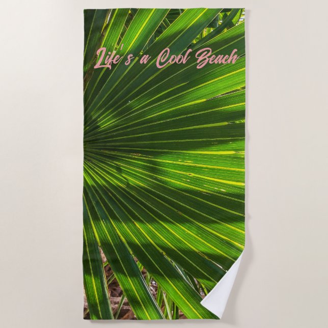 Palmetto Shadows on Palmetto Beach Towel (Front)