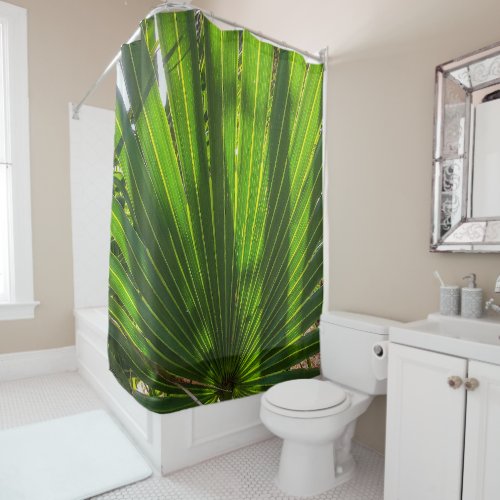 Palmetto Shadows on Palmetto Shower Curtain