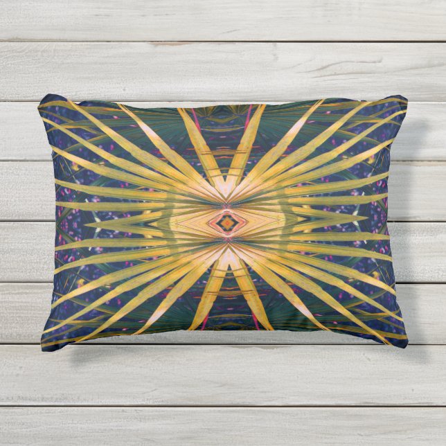 Palmetto Sunburst Outdoor Pillow (Front)
