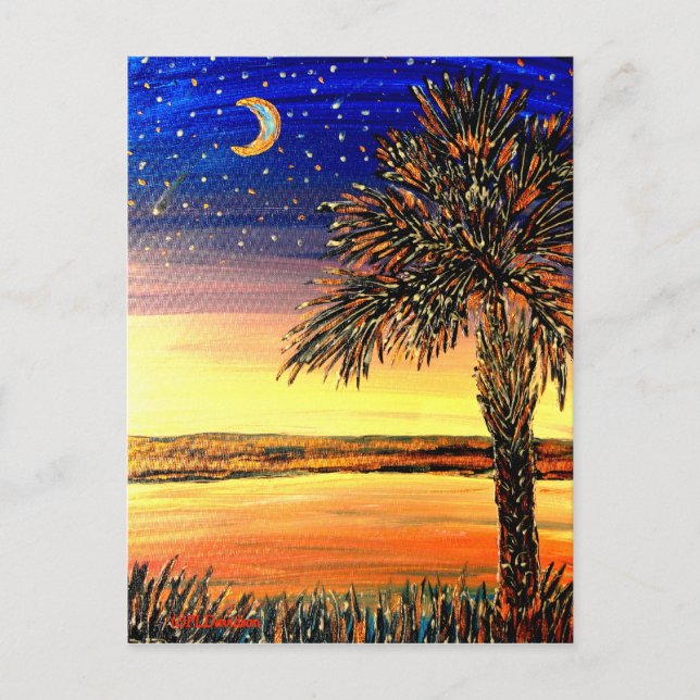Palmetto Sunset Post Card (Front)