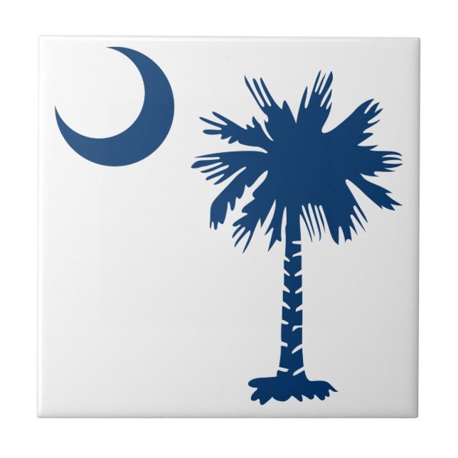 Palmetto Tree Ceramic Tile (Front)
