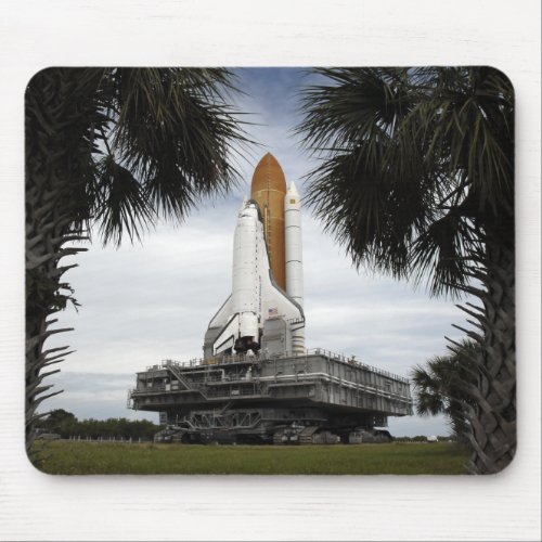 Palmetto trees frame space shuttle Endeavour Mouse Pad