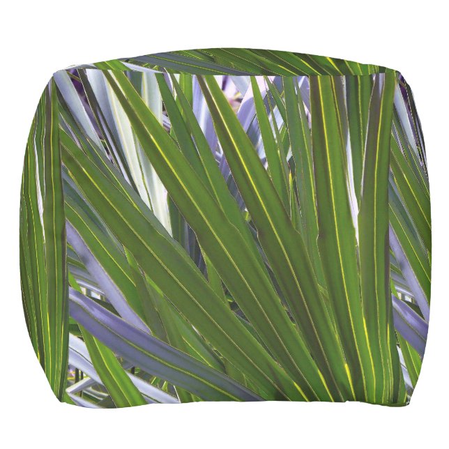 Palmetto Tropicale Outdoor Pouf (Front)