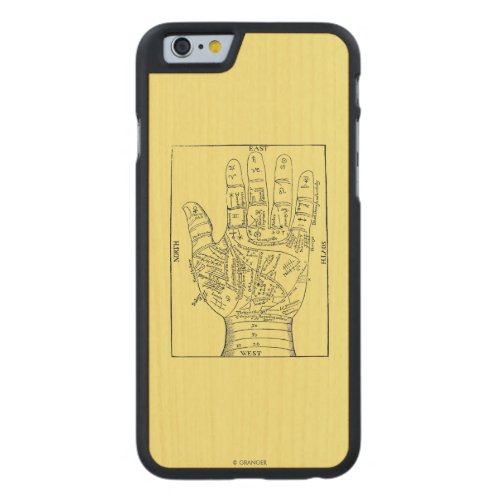 Palmistry 1671 carved maple iPhone 6 case