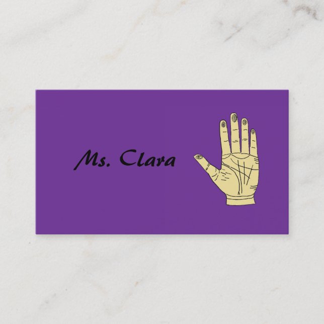 Palmistry Business Card (Front)