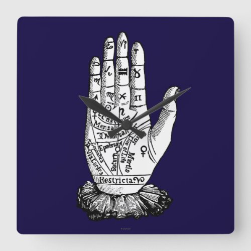 Palmistry Chart 1885 Square Wall Clock