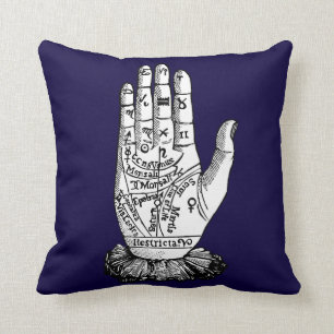 Palmistry Chart, 1885 Throw Pillow