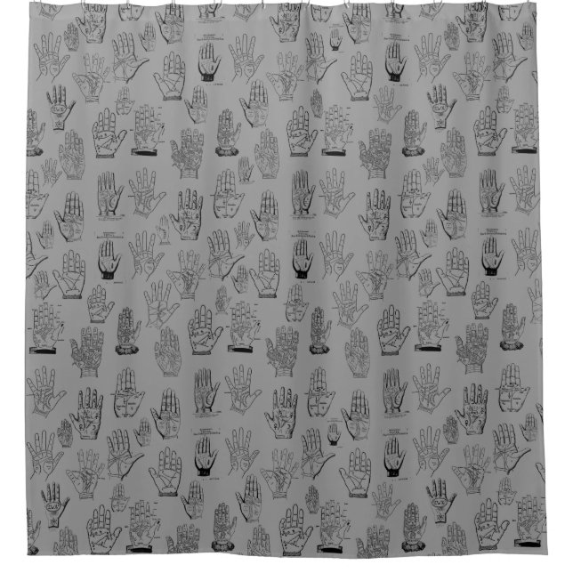 Palmistry Shower Curtain (Front)