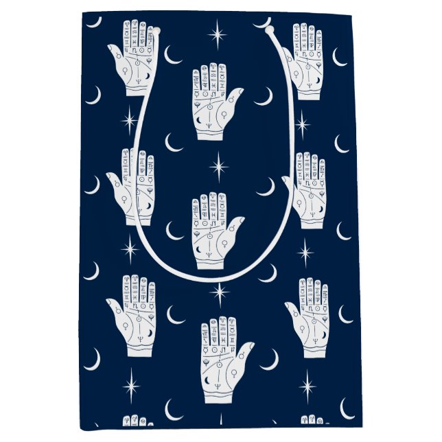 Palmistry With Fortune Telling Chiromancy Hands Medium Gift Bag (Front)
