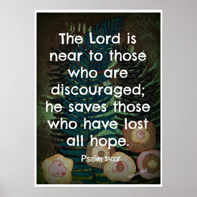 Palms 34:18 poster (Front)