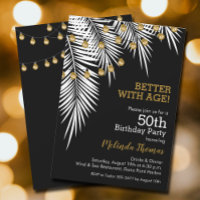 Palms 50th Black and Gold Birthday Party