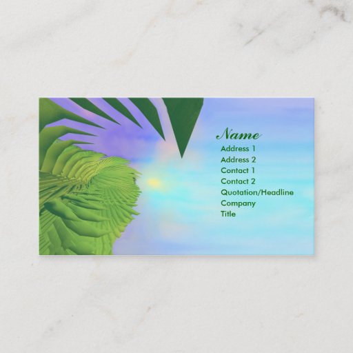Customizable Palms Above - Business Business Card